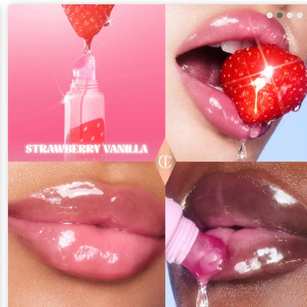 Strawberry Vanilla Charlotte Tilbury Unreal Lips Healthy Glow Nectar Lip Oil